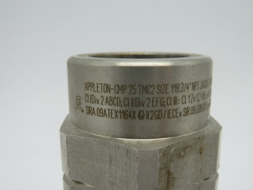 Appleton TMC2-075118NB Nickel-Plated Brass Connector 3/4”NPT USED