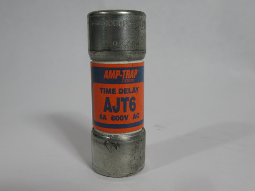 Gould AJT6 Amp-Trap 2000 Time Delay Fuse 6A 600VAC USED