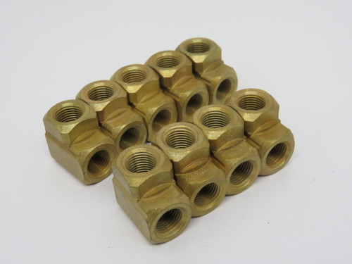 Generic Brass 90 Deg Elbow Compression Fitting 1/8 Tube 1/8 NPT Lot of 9  NOP