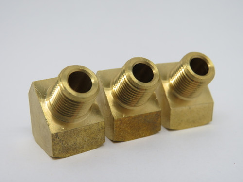 Generic Brass 45 Degree Street Elbow Fitting 1/8" NPT Lot of 3 SHELF WEAR NOP