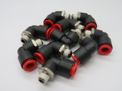 SMC KQL11-34S-X23 Male Elbow Push-In Fitting 3/8" Tube 1/8" NPT Lot of 10 NOP