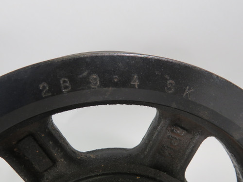 Generic 2B9.4-SK Bushed Sheave 2-5/8” Max Bore 2-Groove 9-3/4” OD USED