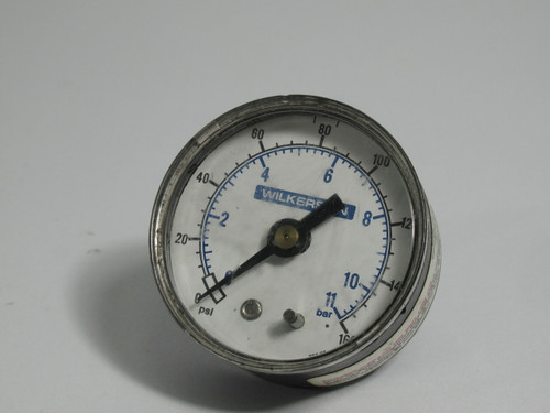 Wilkerson 49-035-000 Pressure Gauge 2" 0-160 Psi Back Port 1/8" NPT USED