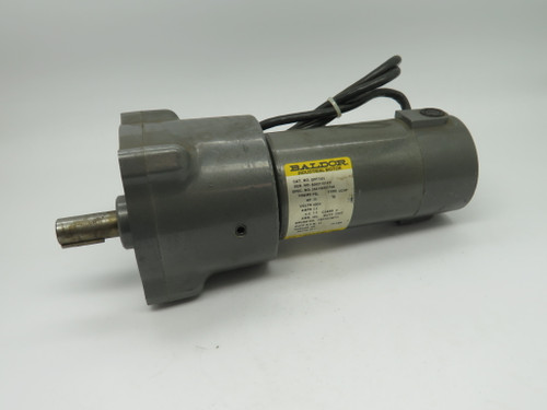 Baldor Gearmotor GPP7455 0.25HP 62RPM 90VDC PSL TE 2.5A 40:1 Ratio USED