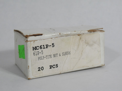 Parker MC61P-5 Poly-Tite Nut and Sleeve 5/16" Tube OD Lot of 6 NEW