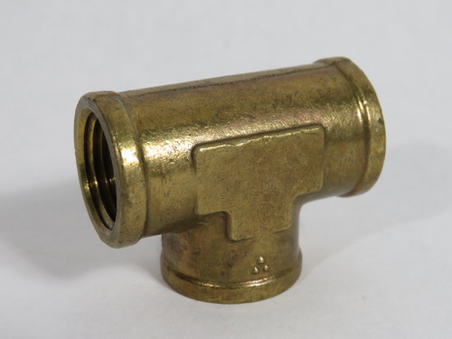 Fairview 101-D Forged Brass Tee Fitting 1/2" Female NPT USED