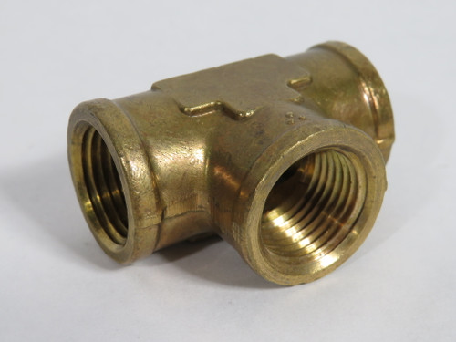 Fairview 101-D Forged Brass Tee Fitting 1/2" Female NPT USED