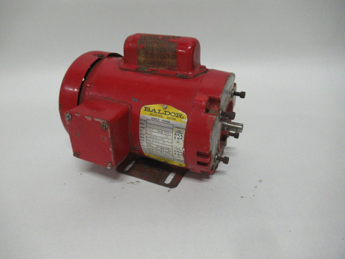 Baldor .25HP 1725RPM 115/208-230V 48CZ TE 1Ph 5/2.6-2.5A 60Hz USED