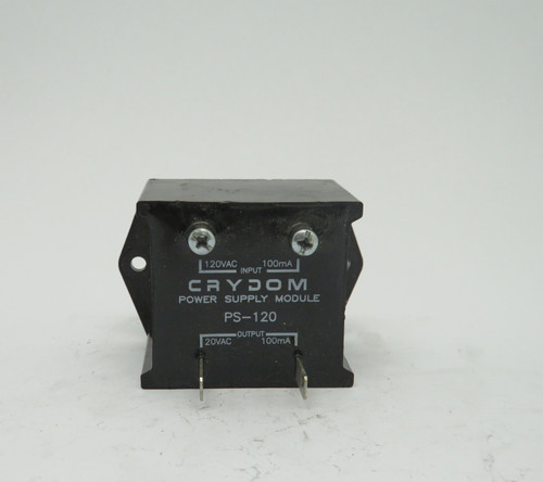 Crydom PS-120 Power Supply Module 120VAC 100mA Input 20VAC 100mA Output USED