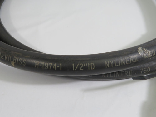 Devilbiss H-1974-1 Hose 1/2" ID 750 Psi 5Ft Length USED