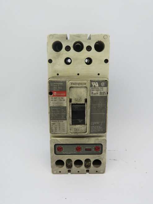 Westinghouse HMCP250A5 Circuit Breaker 250A 600V 3Pole Series C USED