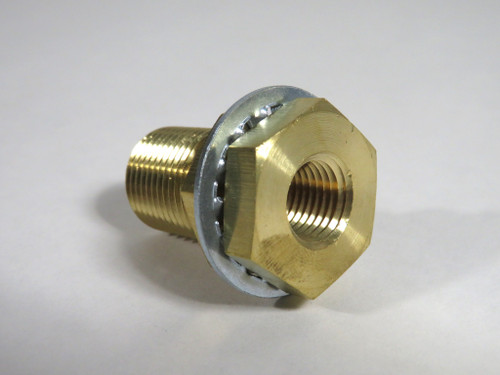 Generic Brass Anchor Coupling 1/8" F NPT 1/2" Thread Lot of 3 SHELF WEAR NOP