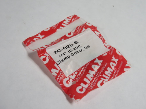 Climax 2C-025-S Two-Piece Clamping Shaft Collar 1/4" ID 11/16" OD 5/16" W NWB