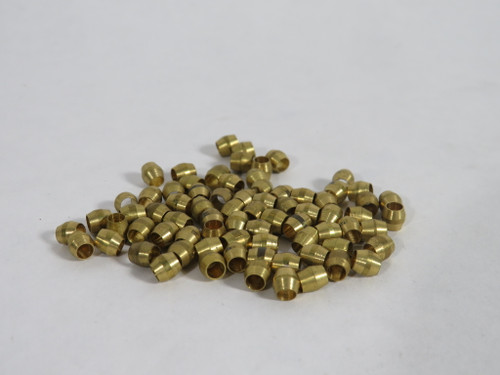 Generic Brass Compression Sleeve 1/8" Tube Lot of 75 USED