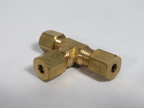 Generic Brass Compression Union Tee Fitting 1/8" Tube Lot of 7 USED