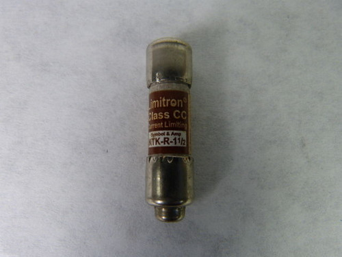 Limitron KTK-R-1-1/2 Fast Acting Fuse 1-1/2A 600V USED