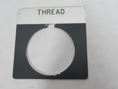 Allen-Bradley 800T-X700 Metal Push Button Legend Plate THREAD USED