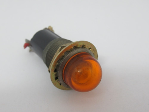 Dialco 123-0410-1233-403 Amber Miniature Panel Mount Indicator 75W 125V USED