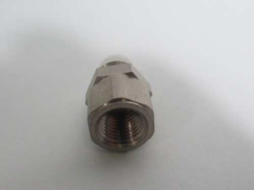 Pisco PMF1/4-N3U Straight Push to Fit Fitting 1/4"ODx3/8" NPT USED