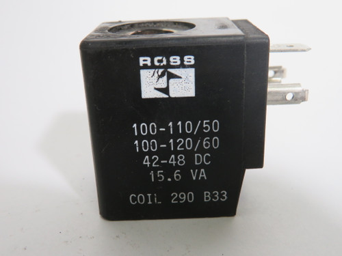 Ross 290-B33 Solenoid Coil 100-110V@50Hz 100-120V@60Hz *Cosmetic Chips* USED