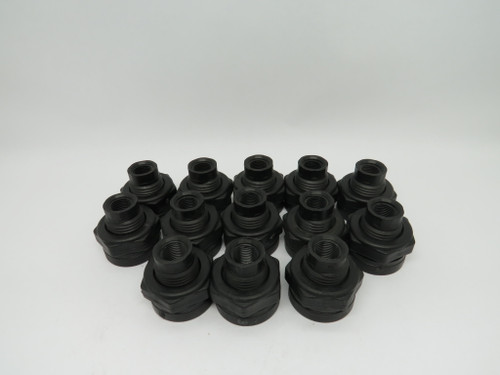 AIK PBG7025807DTN 1/2" Bulkhead Fitting Black Lot of 13 *OPEN BOX* NEW