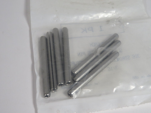 Generic Slotted Spring Pin 3/16" OD 2" L 316 Stainless Steel Lot of 7 NWB