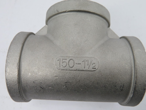 Merit Brass K406-201-1/2" Stainless Steel Tee 150PSI FNPT USED