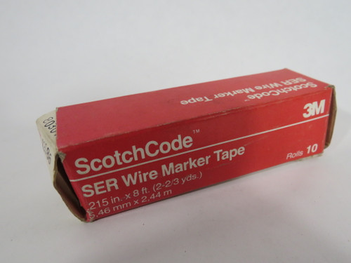3M SER-5 SER Wire Marker Tape .215" x 8 Ft Lot of 4 *Some Dirt on Tape* NEW
