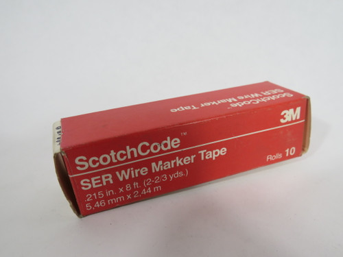 3M SER-4 SER Wire Marker Tape .215" x 8 Ft *Some Dirt on Tape* NEW