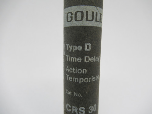 Gould CRS30 Type D Time Delay 30A 600V Fuse USED