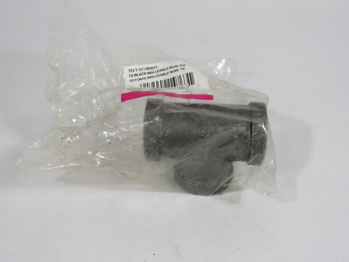 Stz Industries 312-T-12 Threaded Tee 1/2" Iron Black Malleable NWB