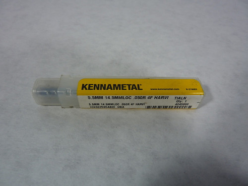 Kennametal Carbide Drill Bit 4 Flute 5.5MM ! NEW !