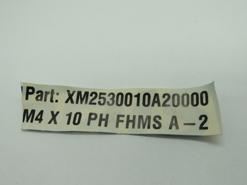 Fastenal XM2530010A20000 Flat Head Philips Screw M4x10mm *Shelf Wear* Lot/95 NOP