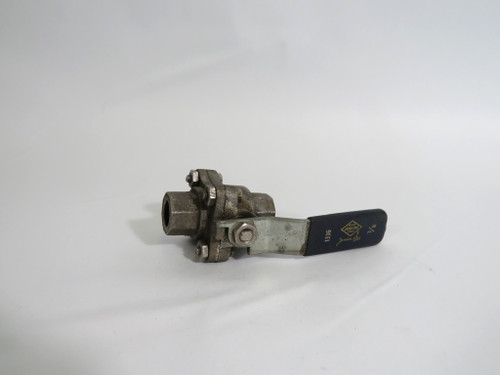 Jenkins 1336-3/8 Threaded 3/8" Ball Valve 600PSI Female Stainless Steel USED