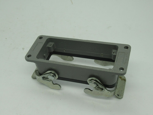 Harting 09300160301 HAN-16B-HBM Bulkhead Mounted Housing Double Lever USED