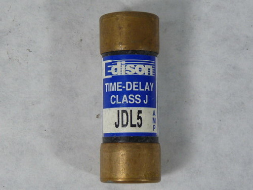 Edison JDL5 Time Delay Fuse 5A 600V USED