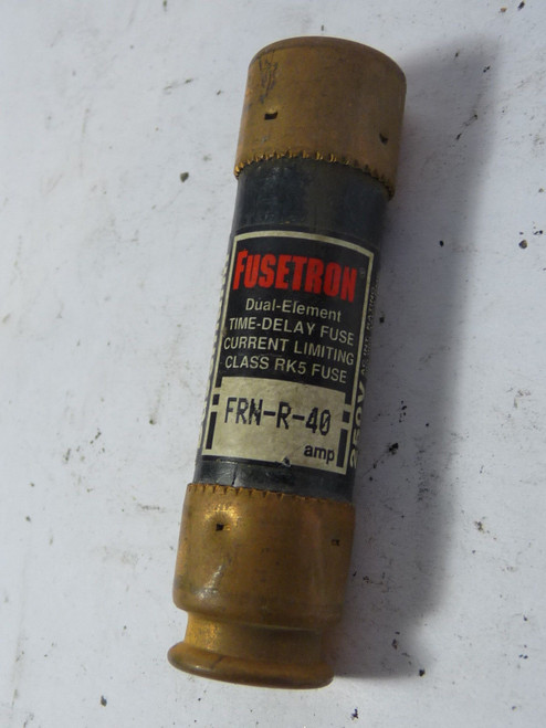 Fusetron FRN-R-40 Dual Element Time Delay Fuse 40A 250V USED