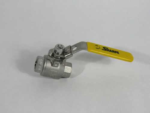 Sharpe 50M76-3/8 Threaded 3/8" Ball Valve 1000CWP Female Stainless Steel NOP