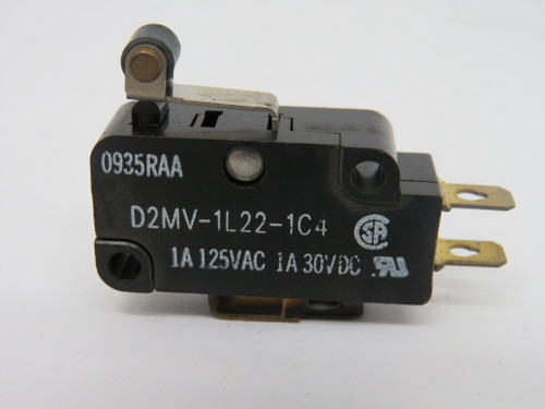 Omron D2MV-1L22-1C4 Snap Action Limit Switch 1A 125VAC 30VDC USED