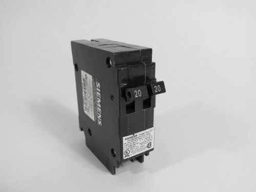 Siemens Q2020 Circuit Breaker 20A 120/240V Tandem 1-Pole HACR USED
