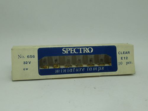 Spectro 6S6-32V-CAN Mini Bulb Candelabra Base 6W 32V Pack Of 10 USED