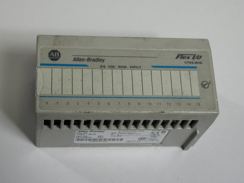 Allen-Bradley 1794-IB16 Ser A Flex I/O 24VDC Sink Input 96145675 Rev A01 USED