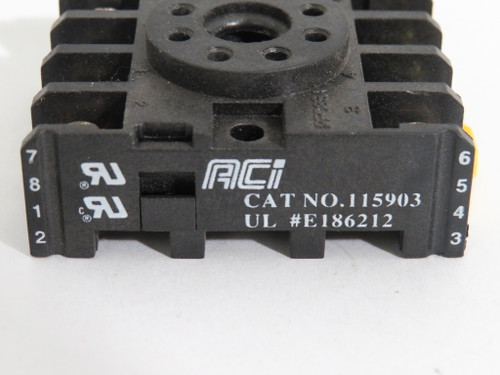 ACI 115903 Relay Socket 8-Pin USED