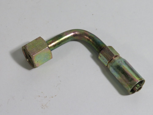 Weatherhead 04E-A64 1/4" Female Swivel Long Drop Elbow Fitting USED