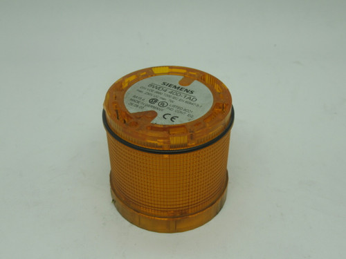 Siemens 8WD4-400-1AD Stack Light 7W 230VAC/DC w/Gasket *No Bulb* AMBER USED