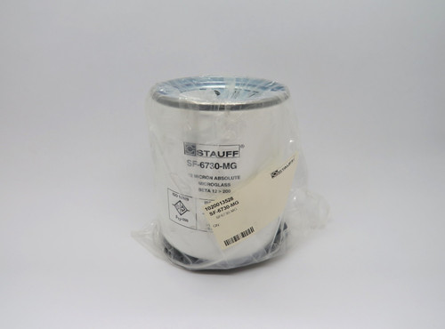 Stauff SF-6730-MG Replacement Filter Element 6.6"L 5.08"H 5.08"OD 12 Micron NWB