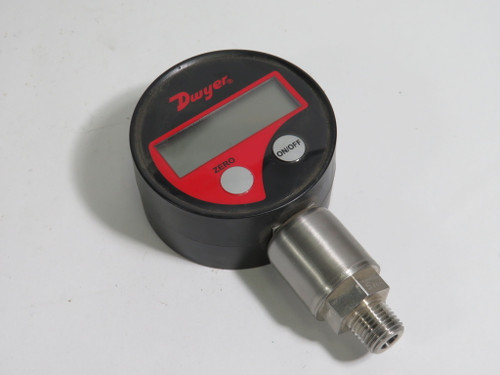 Dwyer 69050 Digital Pressure Gauge 4 Digit 1/4" NPT Bottom Mount USED