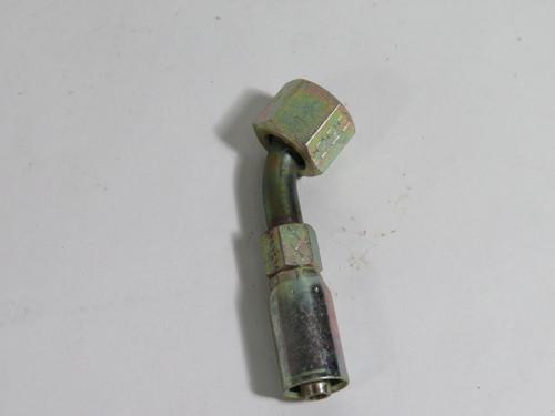 Weatherhead 04E-L64 1/4" Crimp Fitting 45 Degree Angle USED