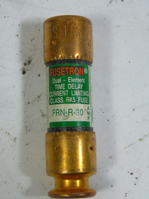 Fusetron FRN-R-30 Dual Element Time Delay  Fuse 30A 250V USED