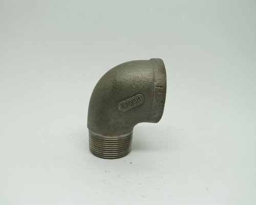 Ladish 1-1/2 Threaded 1-1/2" Street Elbow Female x Male Stainless Steel USED